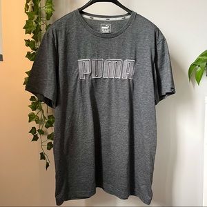 Puma Dark Gray T-Shirt Tee with Embroidered Logo